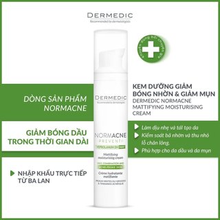 [HÀNG CÔNG TY] Kem Dưỡng Kiềm Dầu Dermedic Normacne Mattifying Moisturising Cream 40ml