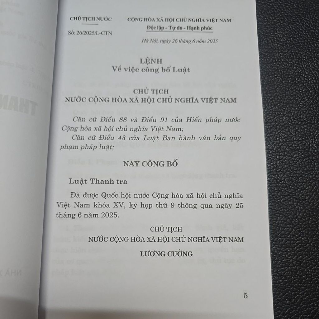 Sách - Luật thanh tra năm 2025 (NXB Chính trị quốc gia Sự thật)