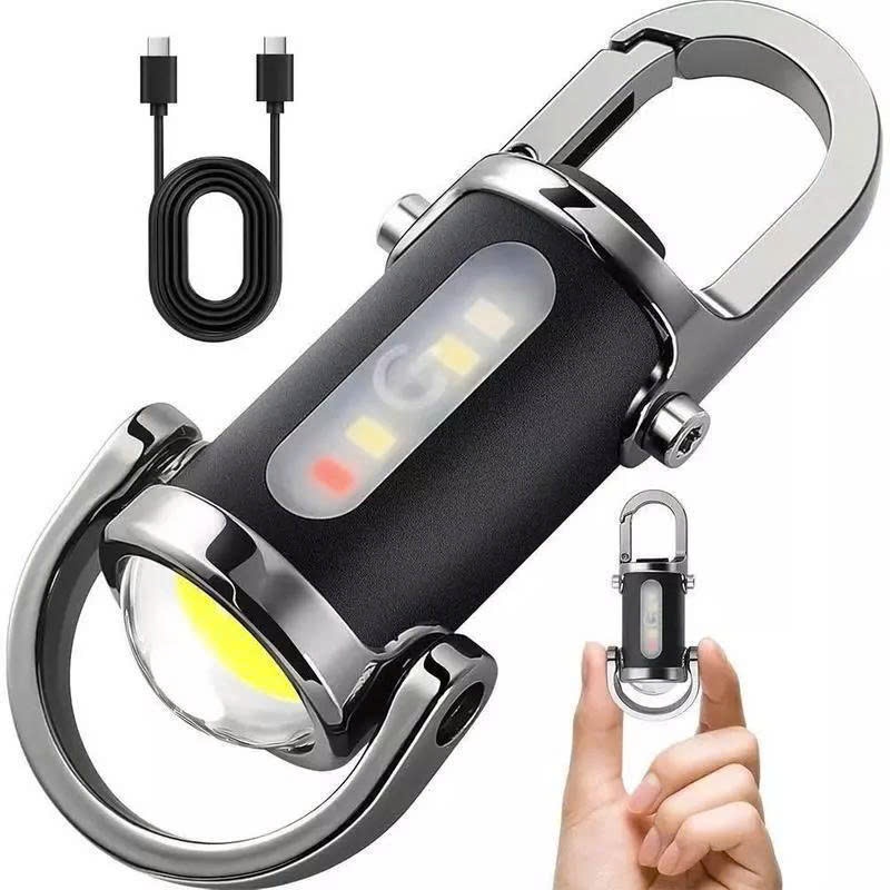 ( SALE ) Đèn Pin Móc Khóa Mini Siêu Sáng, 7 Chế Độ Sáng, Sạc Lại Siêu Tiên Lợi - Dụng Cụ Trang Trí Móc Khóa