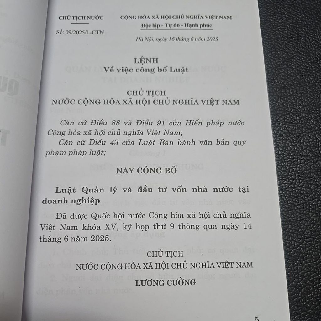 Sách - Luật quản lý và đầu tư vốn nhà nước tại doanh nghiệp năm 2025 (NXB CTQGST)