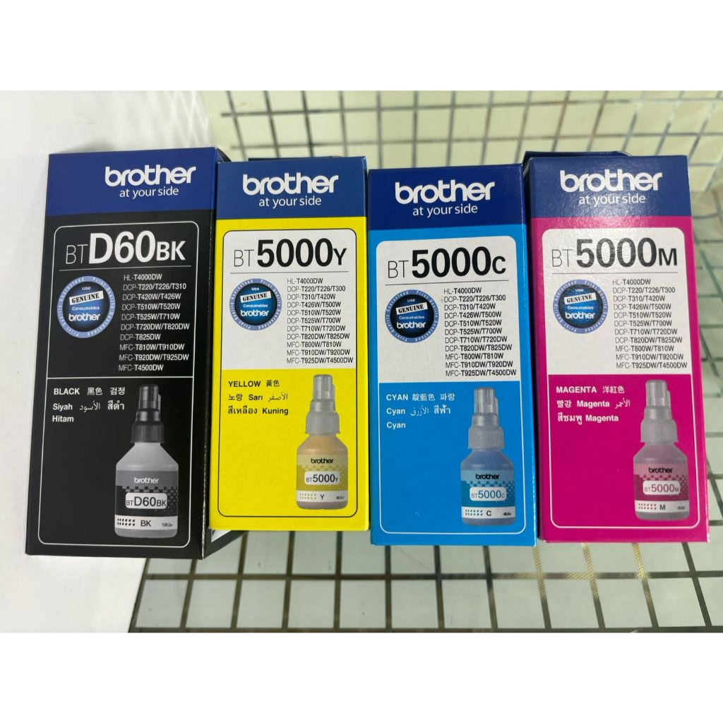 Mực Brother D60, BT5000 bộ 4 Màu brother(T525w, T710w, T720dw) Chính Hãng