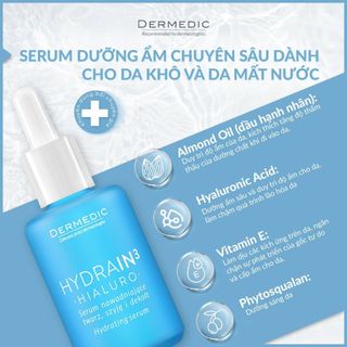 [HÀNG CÔNG TY] Tinh chất cấp ẩm chuyên sâu Dermedic Hydrain3 Hialuro Hydrating Serum