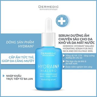[HÀNG CÔNG TY] Tinh chất cấp ẩm chuyên sâu Dermedic Hydrain3 Hialuro Hydrating Serum