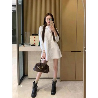 𝗪𝗶𝗻 𝗗𝗿𝗲𝘀𝘀 - |LY LINEN| Đầm Linen cổ sen tay dài