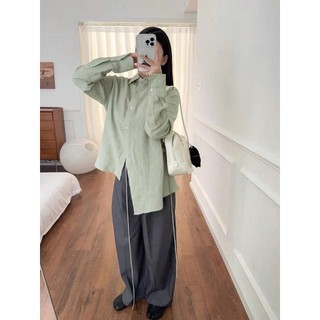 𝗕𝗮𝗺𝗯𝗮 𝗟𝗶𝗻𝗲𝗻 -|LY LINEN| Áo sơ mi Linen vạt bầu thắt nơ