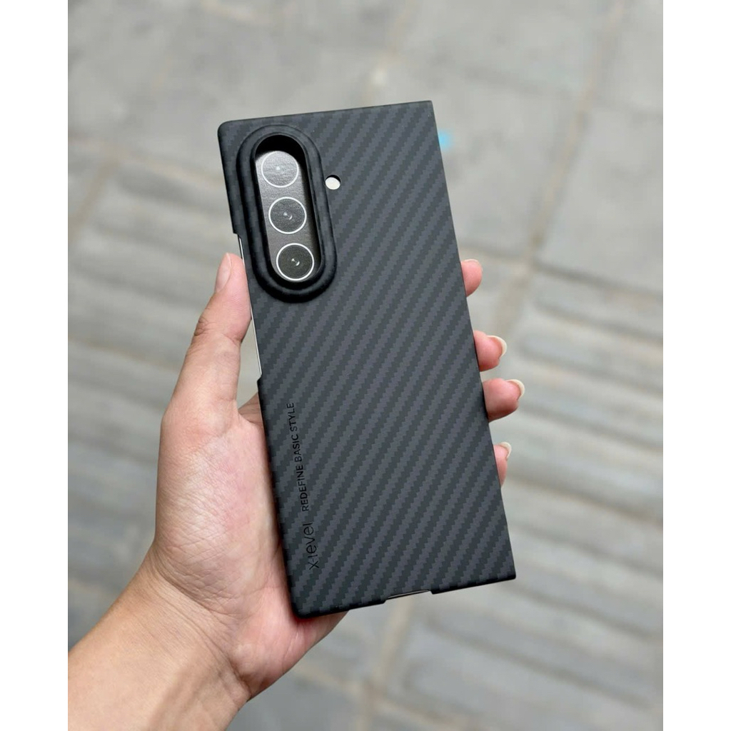 Ốp Lưng vân Carbon X-Level Nanofiber cho Samsung Galaxy Z Fold 5 6 7 / Z Flip 5 6 7 - Sang Trọng