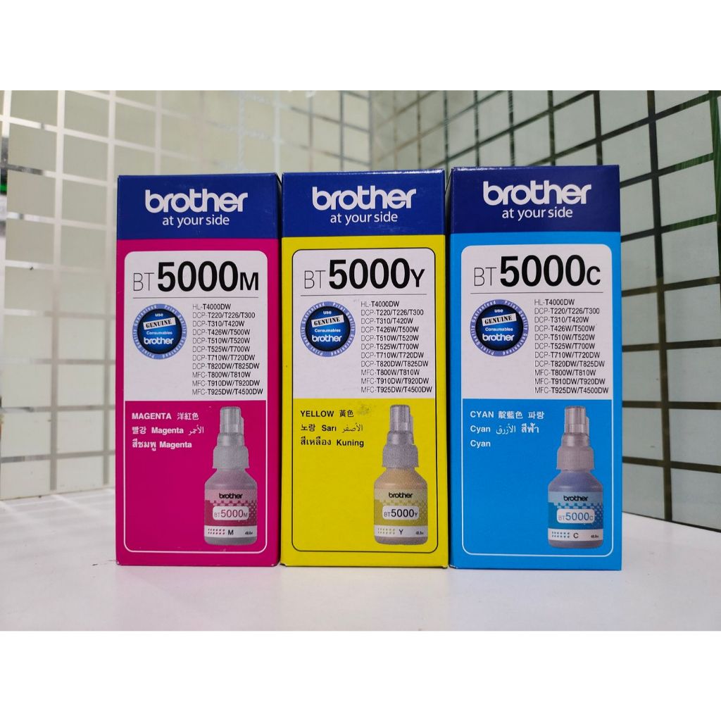 Mực Brother D60, BT5000 bộ 4 Màu brother (T300, T500w, T700w, T800w) Chính Hãng