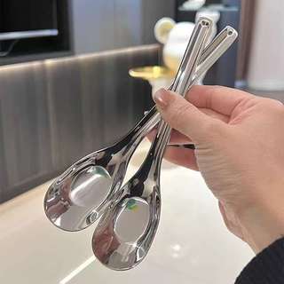 ( Muông m6 ) Muỗng ăn M6 Inox 304 Cao Cấp  Đáy Tròn Lớn  Thiết Kế Hiện Đại, Sang Trọng, Có 2 size