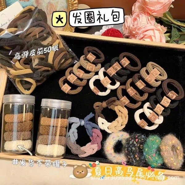 Set 136 Dây Buộc Tóc Nữ Siêu Đẹp - Nhiều Mẫu Đa Dạng, Tiện Lợi, Giá Siêu Hời . KHÔNG KÈM HỘP HAY KHAY