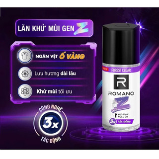 Combo 2 Lăn khử mùi nam ngăn vệt ố vàng Romano Gen Z ( 40ml x 2 )
