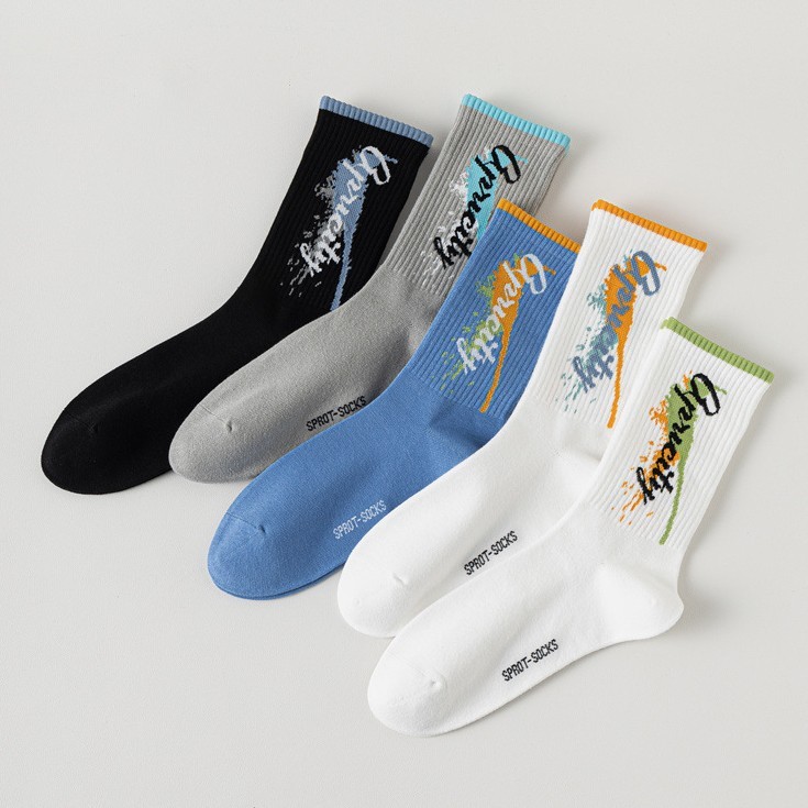 Vớ Tất Unisex chữ APRICITY cổ cao phong cách thể thao, năng động