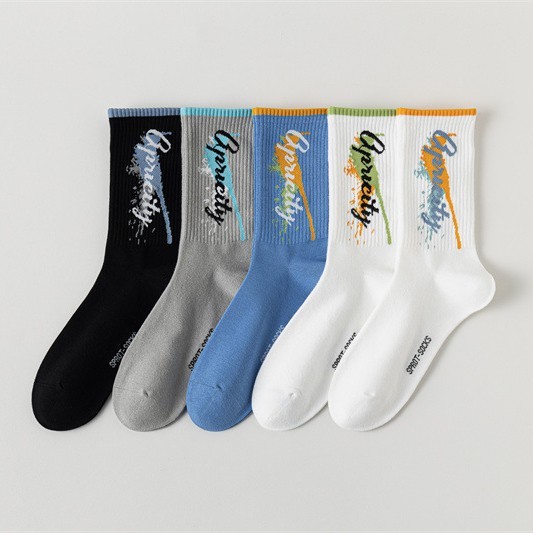 Vớ Tất Unisex chữ APRICITY cổ cao phong cách thể thao, năng động