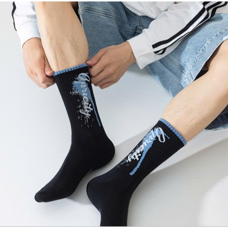 Vớ Tất Unisex chữ APRICITY cổ cao phong cách thể thao, năng động