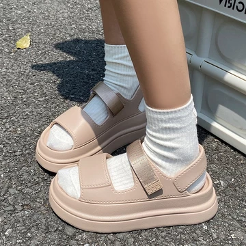(FORM TO LÙI SIZE) Dép Sandal Quai Hậu Nữ 2 Quai Cao 6CM Quai Điều Chỉnh Đi Học Đi Chơi Phong Cách Trẻ Trung Cực Xinh