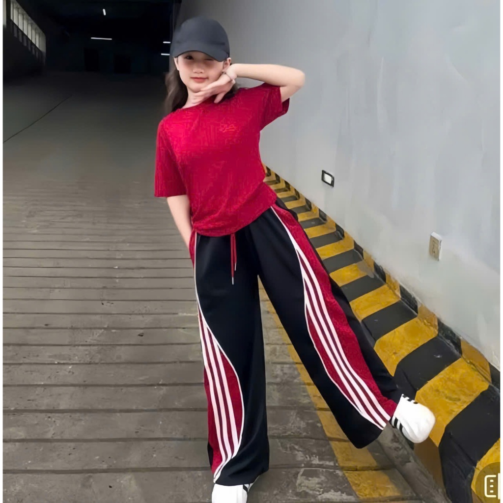 Sét Ống Xuống Cho Bé Gái Quần Phối Kẻ Dành Cho Bé Gái Từ 9-42kg QL011