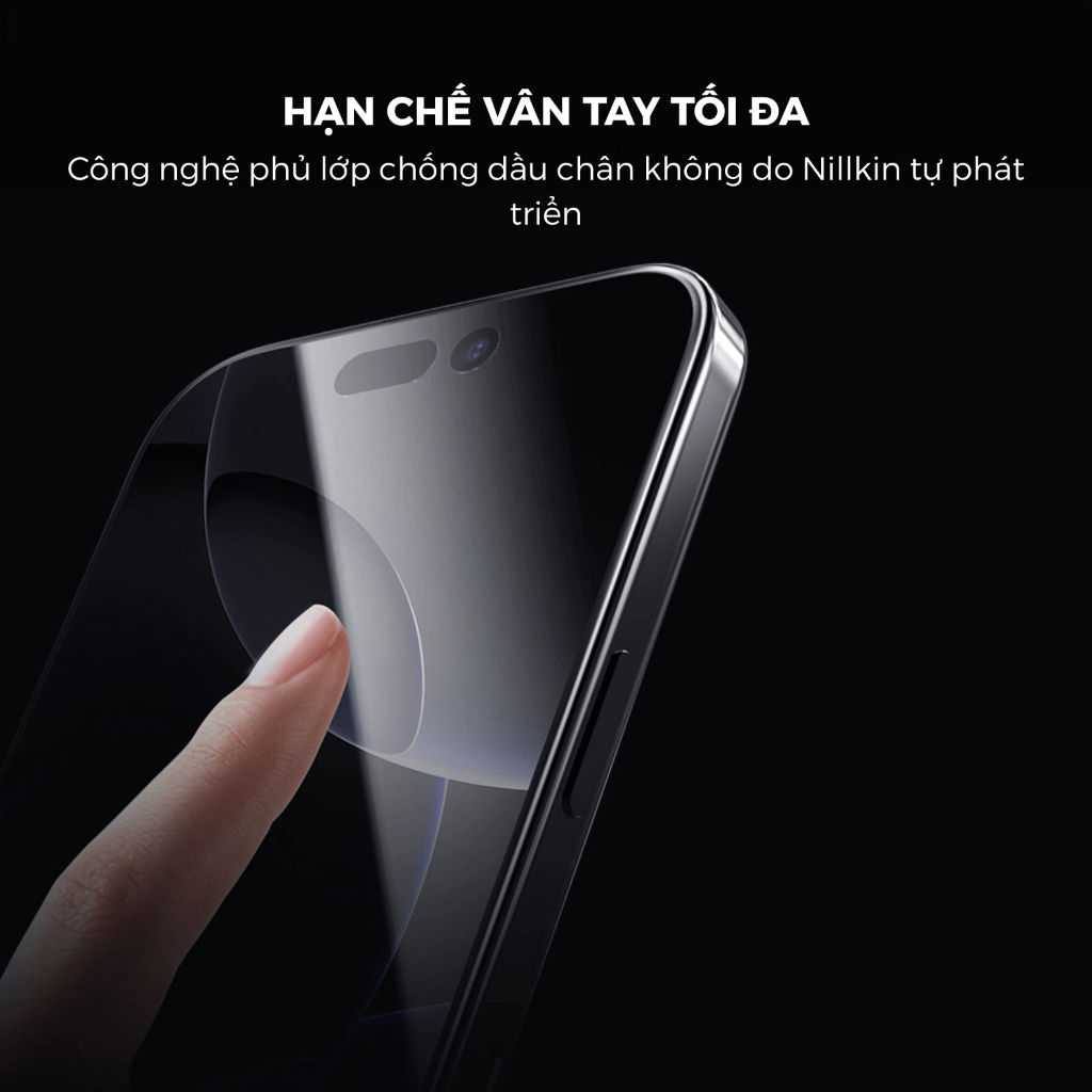 Kính cường lực trong suốt khung trợ dán Nillkin CP+ Pro viền mỏng cho IPhone 17Promax 16Promax 16Pro