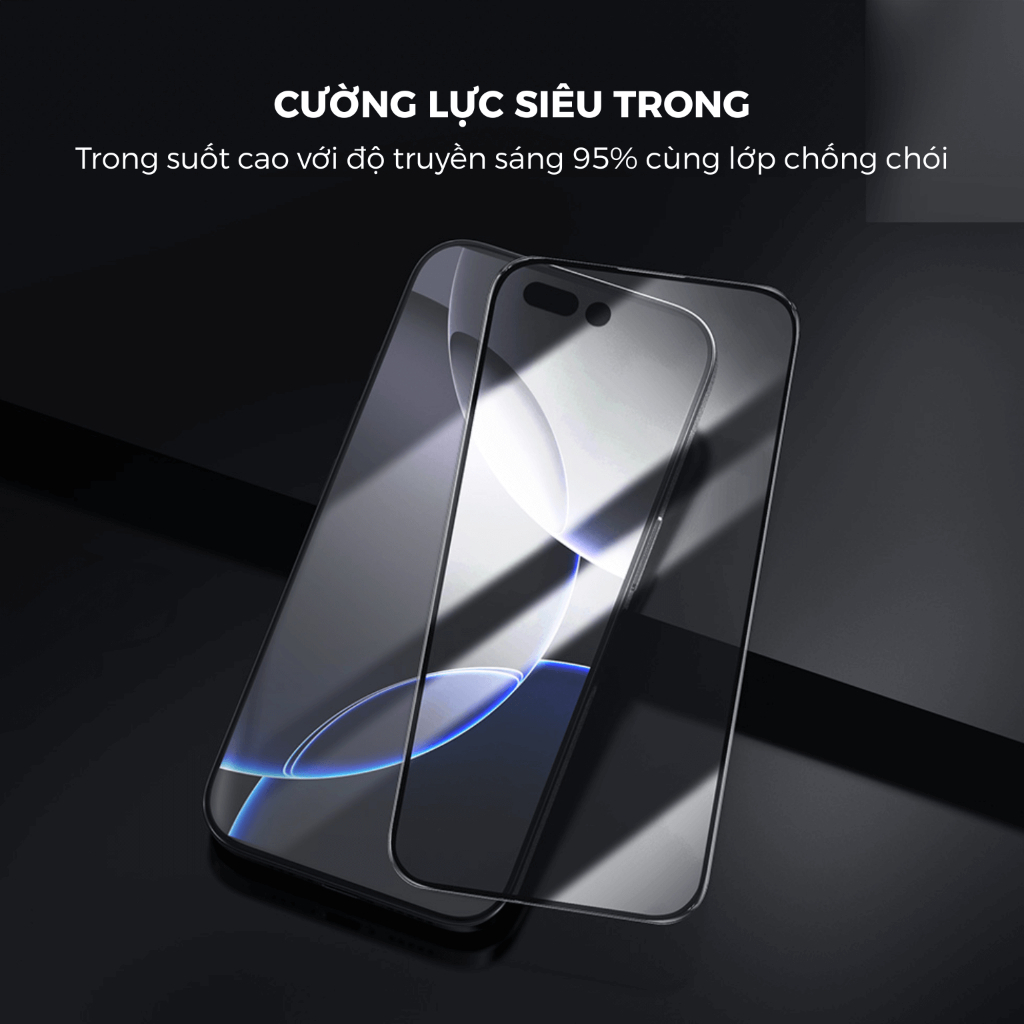 Kính cường lực trong suốt khung trợ dán Nillkin CP+ Pro viền mỏng cho IPhone 17Promax 16Promax 16Pro