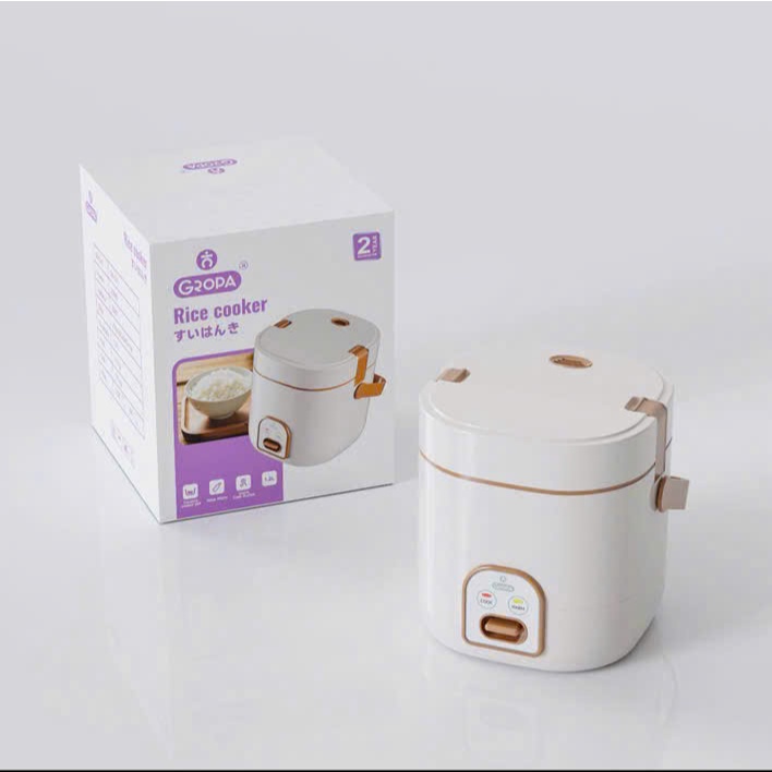 Nồi Cơm Điện GROPA Nhật Bản 0.8L Chống Dính Cho 1-2 Người Hấp Nấu