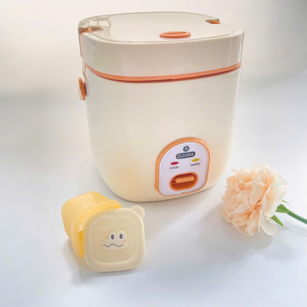 Nồi Cơm Điện GROPA Nhật Bản 0.8L Chống Dính Cho 1-2 Người Hấp Nấu