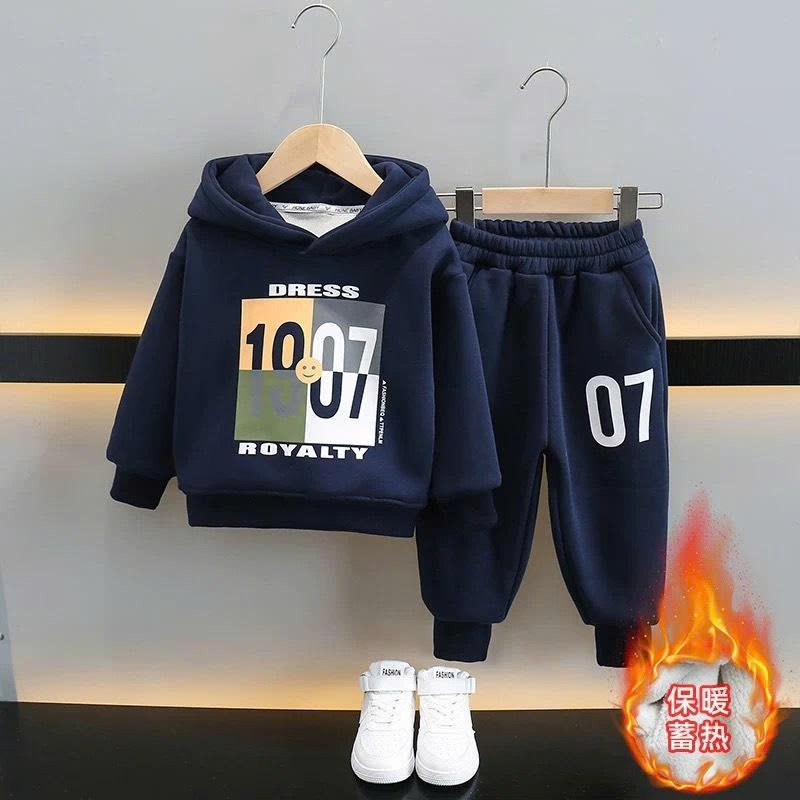 Bộ Nỉ 1907 Chất Liệu Dày Dặn Ấm Áp Dành Cho Bé Trai - Bé Gái Từ 9-45 kg Polo Có Cổ Quần