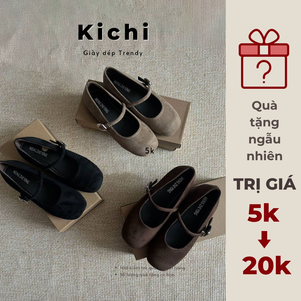 Giày Mary Jane nữ KICHI kiểu dáng cổ điển, phong cách vintage thanh lịch mã TKC