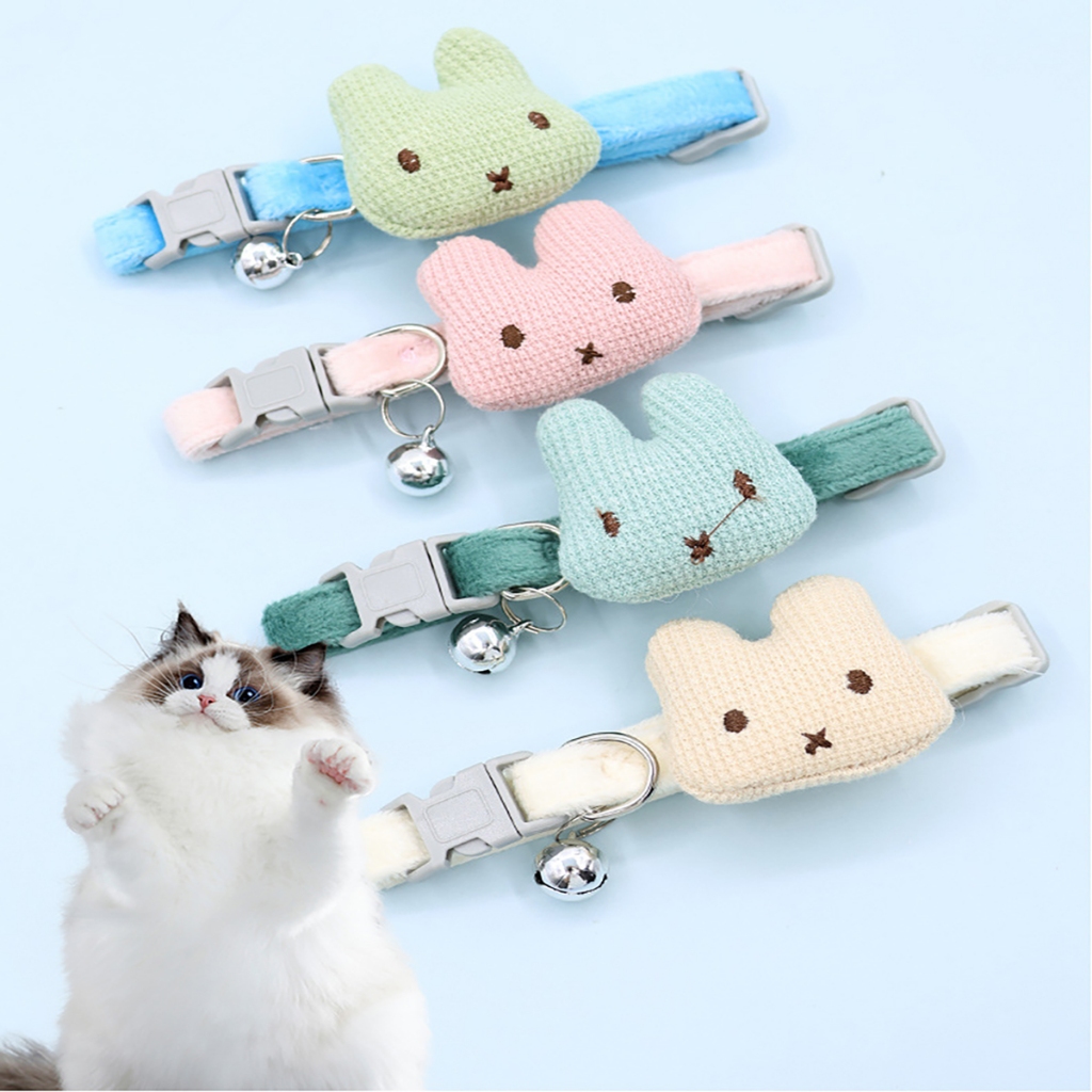 Vòng Cổ Cho Mèo Nhỏ Chú Chó Con Cún Thú Cưng Flea Màu Xanh Hồng Trắng Cao Cấp Rẻ Cute Đến Lớn Đeo Cũng Được Không Chuông