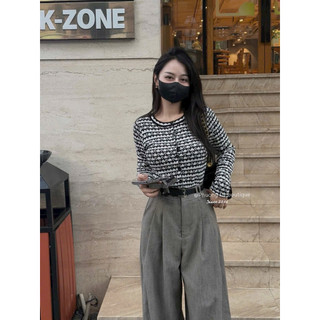 LT - Áo cadigan khoác len hoạ tiết thổ cẩm, chất len thỏ mềm dày dặn form ngắn vừa free size 1227