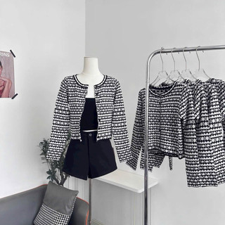LT - Áo cadigan khoác len hoạ tiết thổ cẩm, chất len thỏ mềm dày dặn form ngắn vừa free size 1227