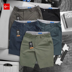 Quần short MK GOLF phong cách thượng lưu có nút lưng quần xỏ dây nịt sang trọng hơn kaki dễ phối đồ
