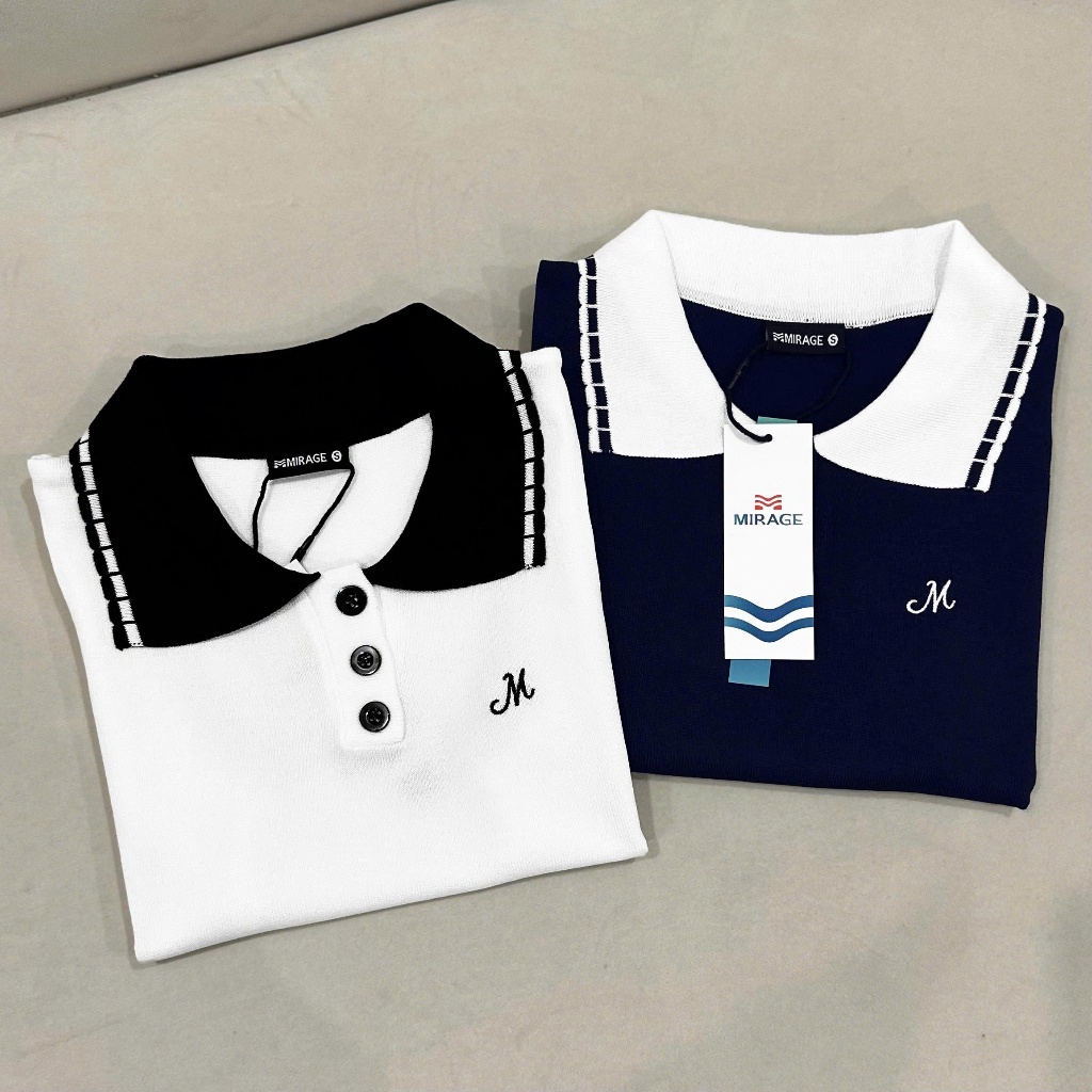 Áo Len Mirage Phối Viền Cổ Local Brand Chất Len Mongtoghi Mềm Mịn Thoáng Mát.