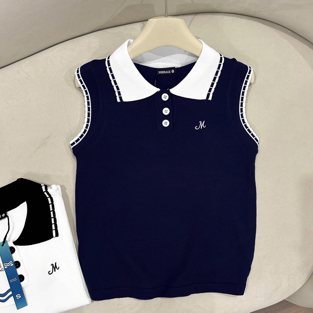 Áo Len Mirage Phối Viền Cổ Local Brand Chất Len Mongtoghi Mềm Mịn Thoáng Mát.