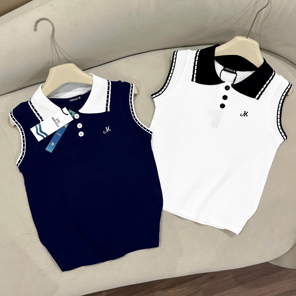 Áo Len Mirage Phối Viền Cổ Local Brand Chất Len Mongtoghi Mềm Mịn Thoáng Mát.