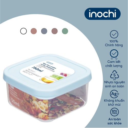 Hộp thực phẩm vuông inochi, k chứa chất BPA, sử dụng đựng đồ ăn tủ lạnh,lò vi sóng