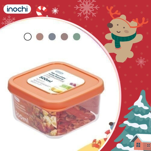 Hộp thực phẩm vuông inochi, k chứa chất BPA, sử dụng đựng đồ ăn tủ lạnh,lò vi sóng