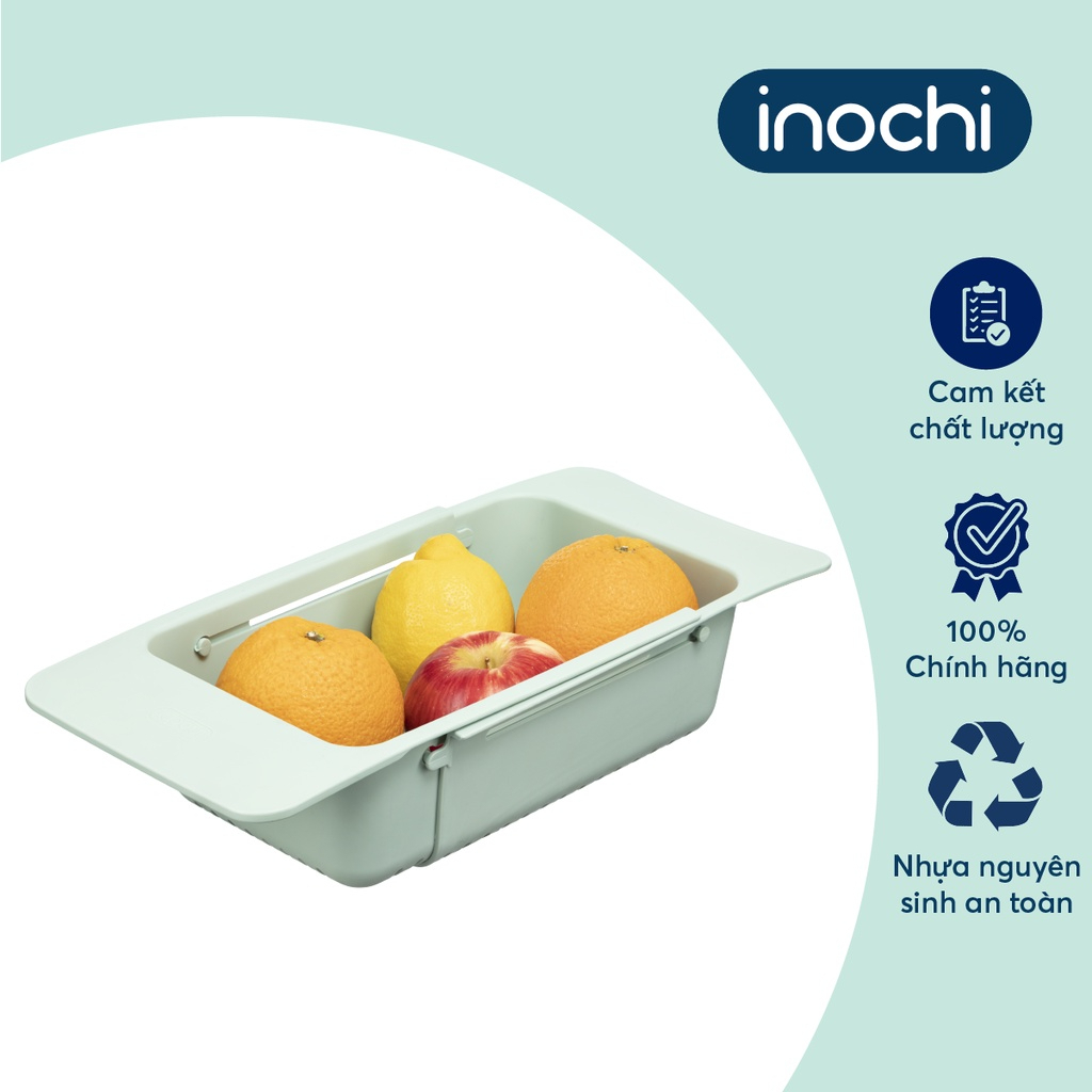 Khay gác chậu inochi, rổ gác rau củ, giá gác bồn rửa chén, gấp gọn thông minh,đựng trái cây, úp chén bát, khay chịu 3kg
