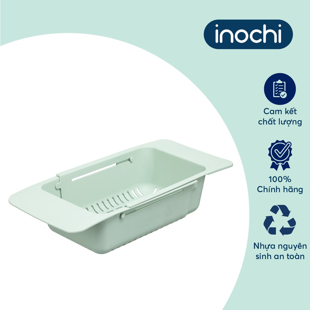 Khay gác chậu inochi, rổ gác rau củ, giá gác bồn rửa chén, gấp gọn thông minh,đựng trái cây, úp chén bát, khay chịu 3kg