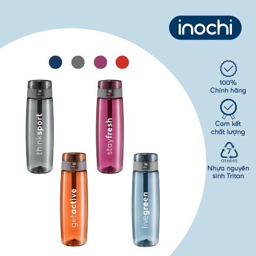 Bình nước thể thao Kita Active, bình nước đi học, di du lịch, đạp xe, nhựa nguyên sinh cao cấp