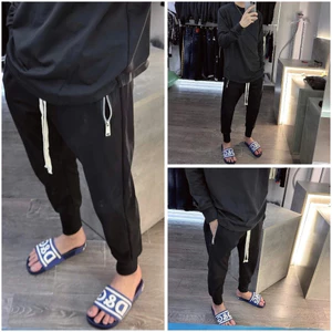 Quần Nỉ Jogger Trơn DSQ Chất Liệu Umi Hàn Co Dãn, Phong Cách Đơn Giản, Màu Đen Thời Trang Nam 2025
