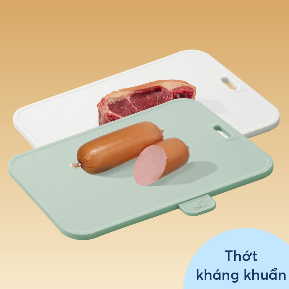 Thớt nhựa đa năng Yoko inochi, thiết kế chống trượt, chất liệu nhựa PP có ion Bạc Ag+ kháng khuẩn