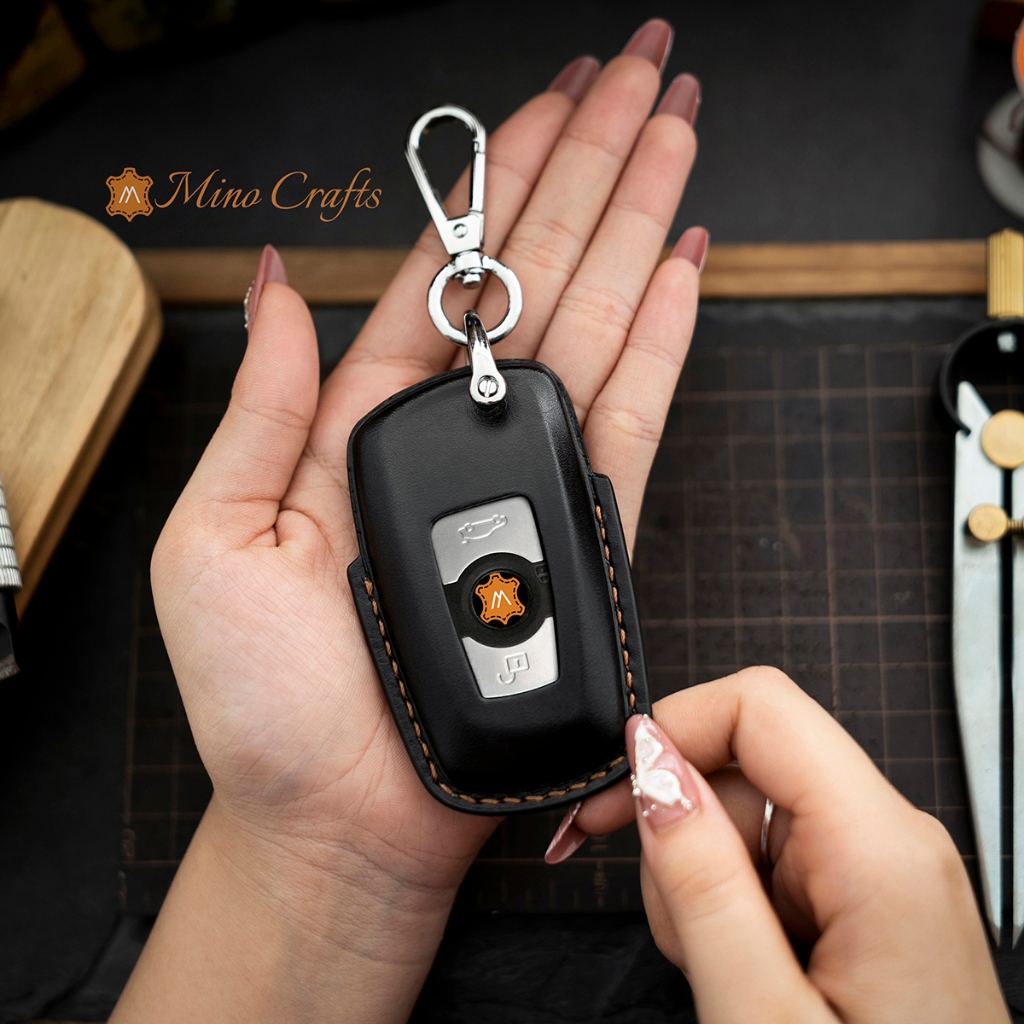 Bao da chìa khóa BMW , Bao da chìa khóa thủ công , Khắc tên, Đa dạng màu sắc