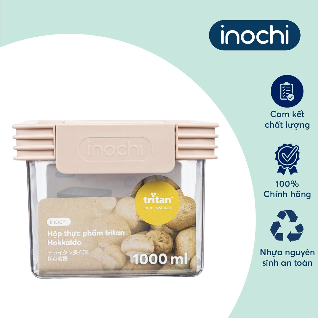 Hộp thực phẩm Tritan chữ nhật Hokkaido 500-1000-2000-3500-5000ml, an toàn sức khỏe