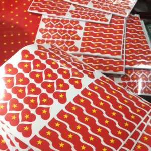 Sticker Cờ Việt Nam Dán Má,Ly Trà Sữa,Decal Cờ Tổ Quốc Việt Nam