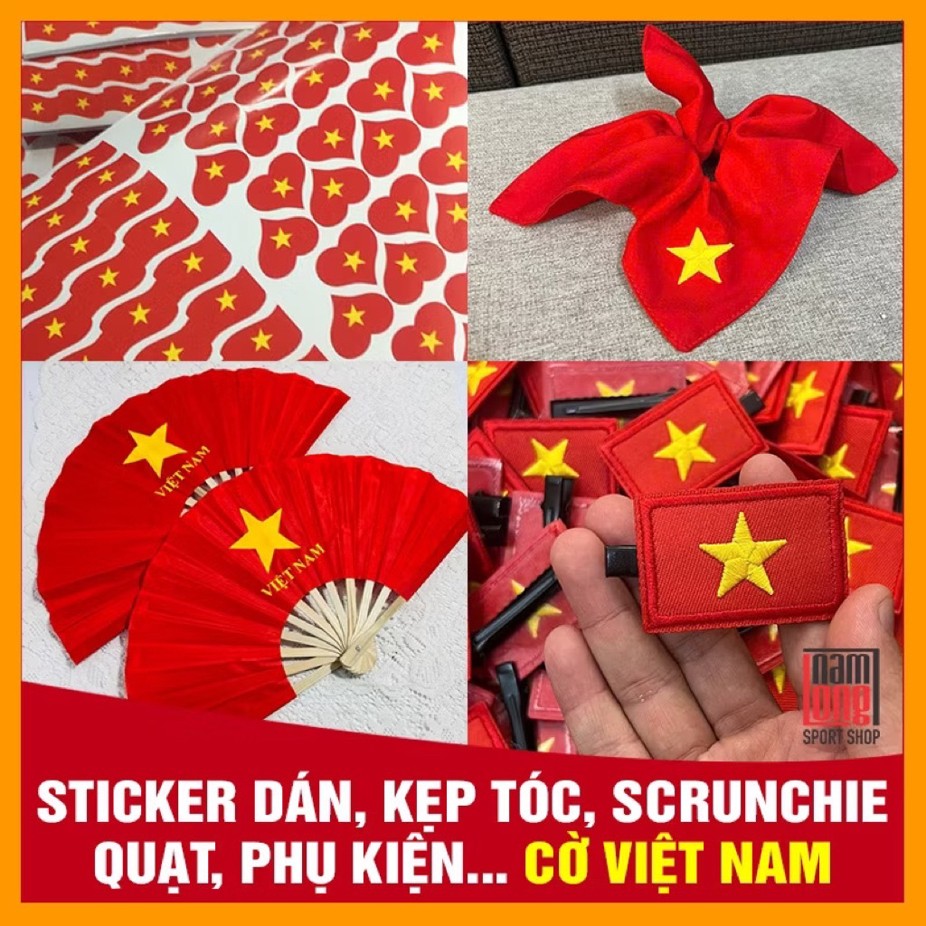 Sticker Cờ Việt Nam Dán Má,Ly Trà Sữa, hiSet Decal Cờ Tổ Quốc Việt Nam Hàng Sử Dụng 1 Lần Thân Thiện Môi Trường