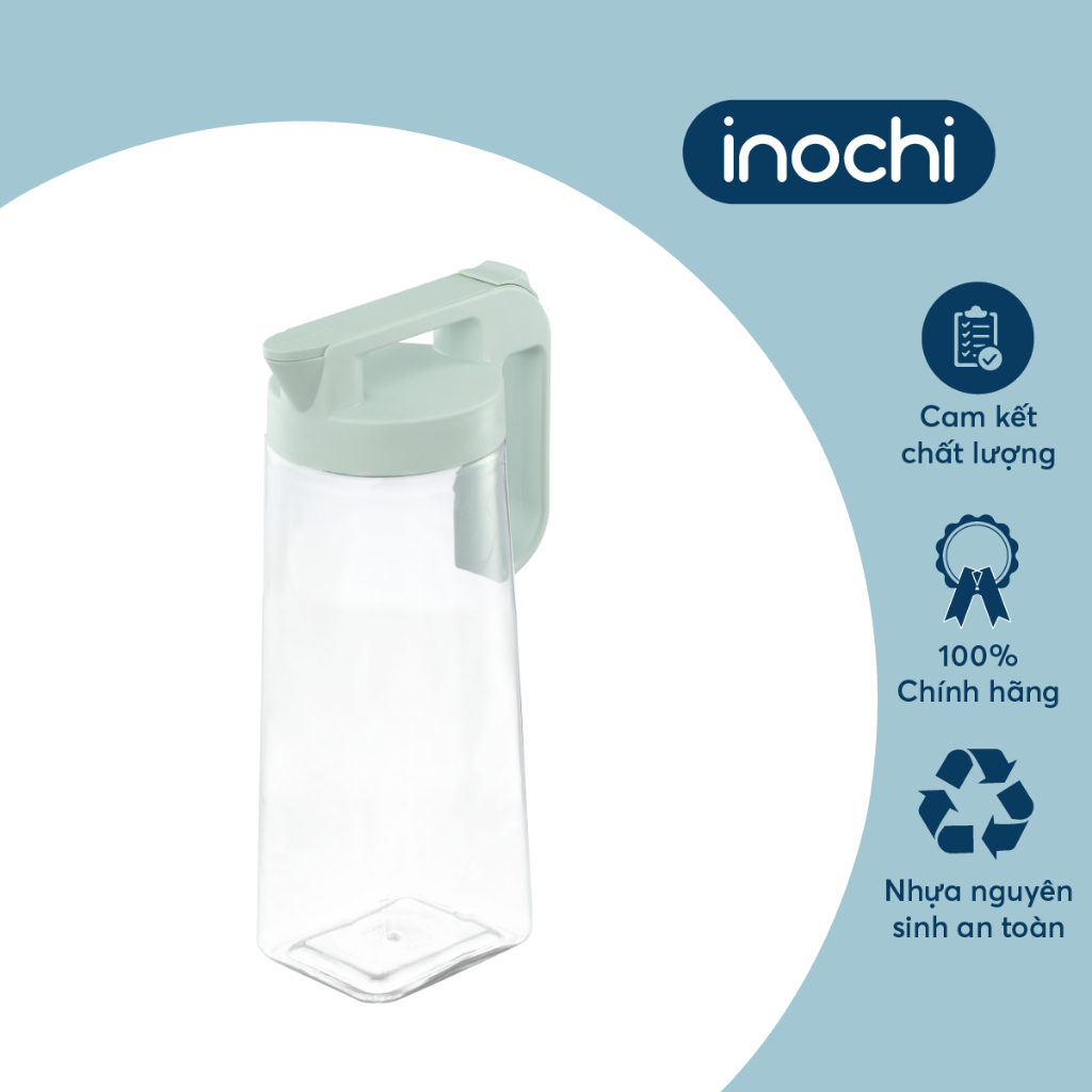 Bình nước 1.6L 2.1L inochi, bình chịu nhiệt 110 độ C, đựng nước lọc sang trọng, decor phòng khách