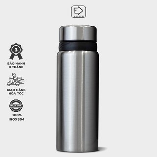 Bình giữ nhiệt Sport 800-1100ml bình nước thể thao 24h Fan House inox 304 có dây cầm, ngăn lọc trà