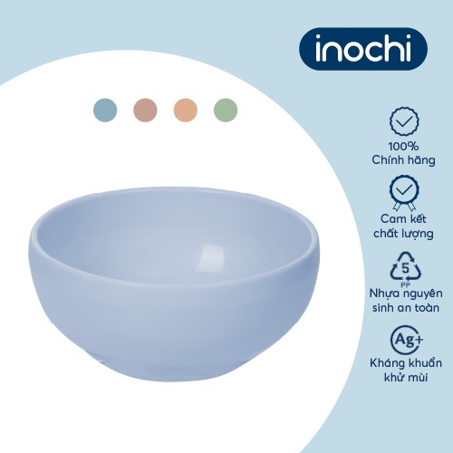 Chén nhựa/bát nhựa ăn dặm inochi cho trẻ em, chịu nhiệt an toàn sức khỏe - Giao màu ngẫu nhiên