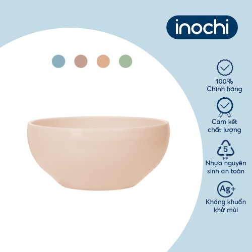 Chén nhựa/bát nhựa ăn dặm inochi cho trẻ em, chịu nhiệt an toàn sức khỏe - Giao màu ngẫu nhiên