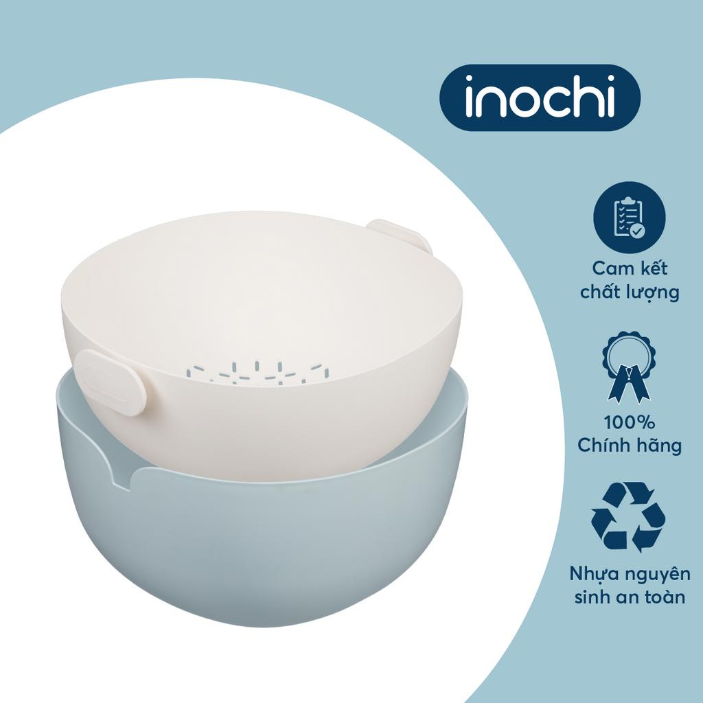 Bộ thau rổ inochi cao cấp, nhựa nguyên sinh dễ vệ sinh, chịu nhiệt 120 độ C