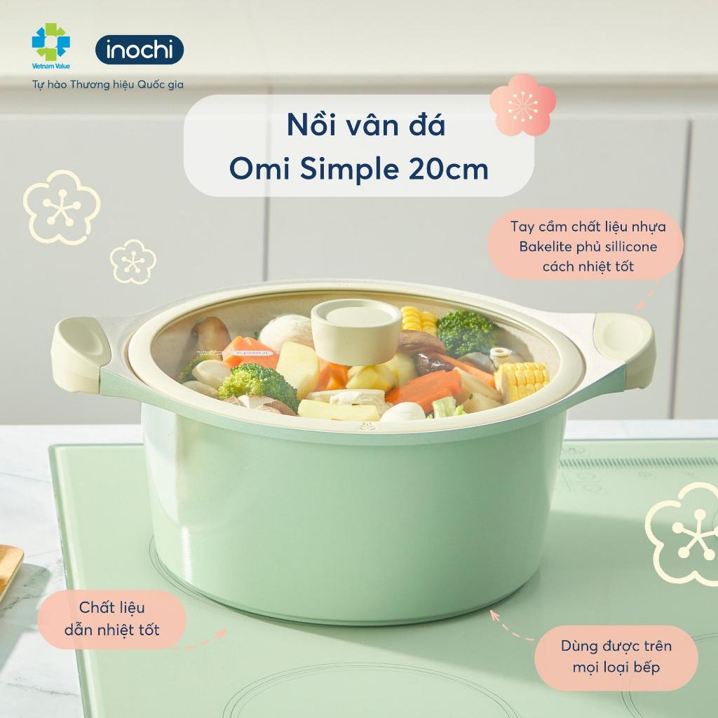 Nồi vân đá Inochi - Omi Simple size 20cm, 24cm, 28cm