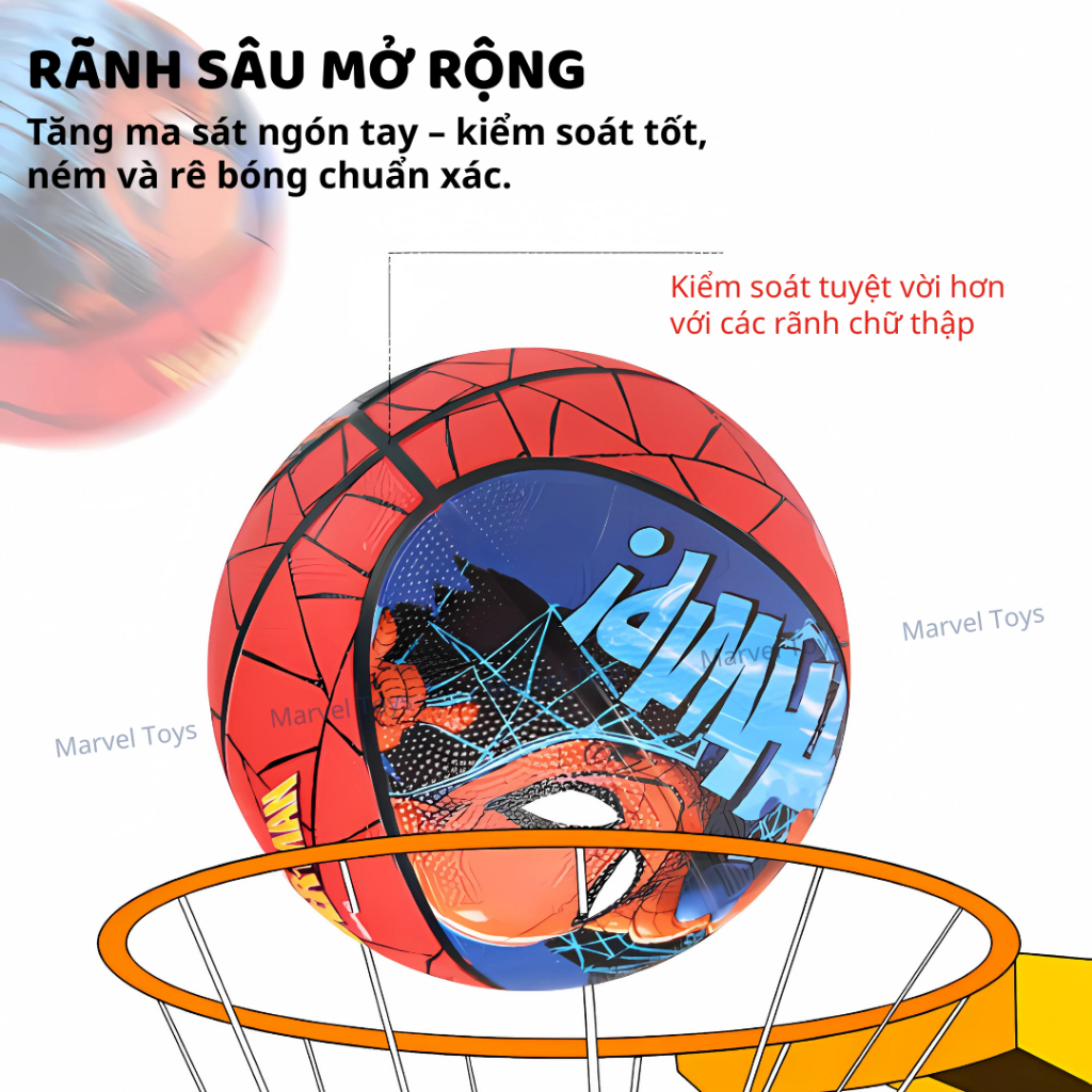 Bóng Rổ Marvel Size 5 Size 7 Chính Hãng Spider Man Captain America Disney Marvel Cho Bé Trẻ Em